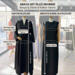 3 parça krep abaya takım jile kaftan kuşak – ABAYACI (3)
