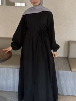 Balon Kol Ferace Pamuklu Krep — ABAYACI