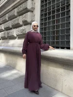 Balon Kol Ferace Pamuklu Krep — ABAYACI