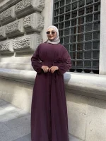 Balon Kol Ferace Pamuklu Krep — ABAYACI