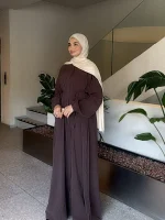 Balon Kol Ferace Pamuklu Krep — ABAYACI