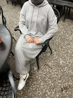 Kapüşonlu Sweat Elbise — ABAYACI