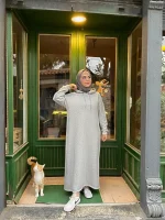 Kapüşonlu Sweat Elbise — ABAYACI