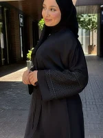 Lalezar Ferace Nokta Detaylı Dantel — ABAYACI