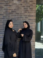 Pamuk Elastan Ferace Siyah Dantel — ABAYACI