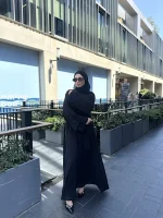 Papatya Ferace Siyah Dantel — ABAYACI