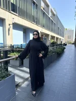 Papatya Ferace Siyah Dantel — ABAYACI