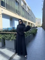 Papatya Ferace Siyah Dantel — ABAYACI