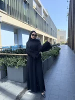 Papatya Ferace Siyah Dantel — ABAYACI