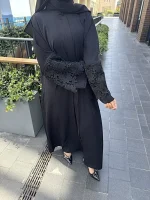 Papatya Ferace Siyah Dantel — ABAYACI