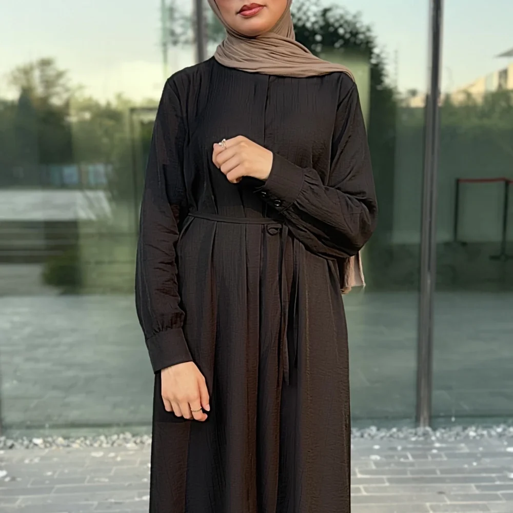 Rayon Tunik — Uzun, Düğmeli ve Kuşaklı Rayon Tunik Uzun, Düğmeli ve Kuşaklı — ABAYACI