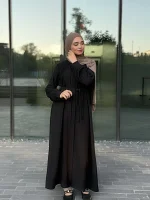 Rayon Tunik Uzun, Düğmeli ve Kuşaklı — ABAYACI
