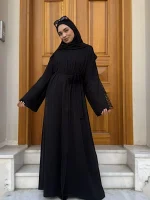 Sündüs Ferace Siyah Dantel — ABAYACI