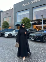 Üç Parça Abaya Takım Pamuk Krep — ABAYACI
