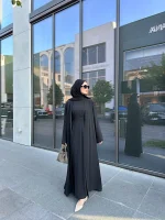 Üç Parça Abaya Takım Pamuk Krep — ABAYACI