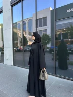 Üç Parça Abaya Takım Pamuk Krep — ABAYACI