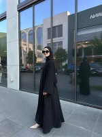 Üç Parça Abaya Takım Pamuk Krep — ABAYACI