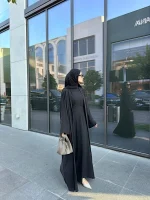 Üç Parça Abaya Takım Pamuk Krep — ABAYACI