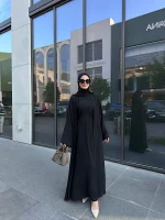 Üç Parça Abaya Takım Pamuk Krep — ABAYACI