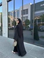 Üç Parça Abaya Takım Pamuk Krep — ABAYACI