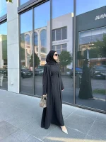 Üç Parça Abaya Takım Pamuk Krep — ABAYACI