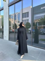 Üç Parça Abaya Takım Pamuk Krep — ABAYACI