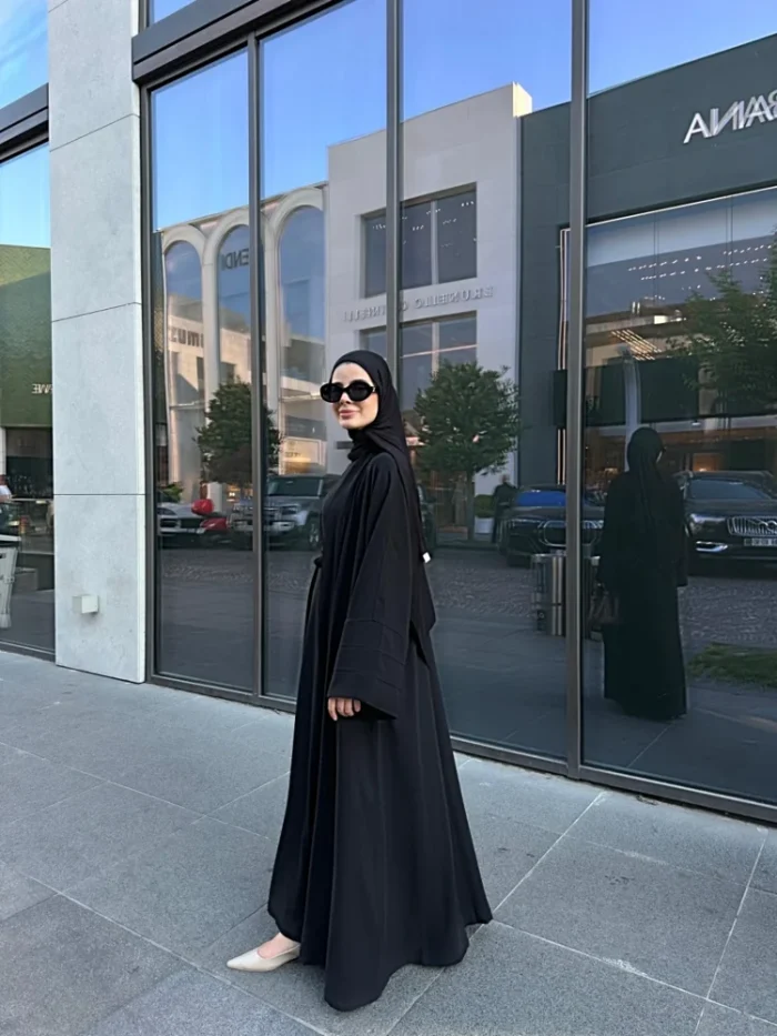 Üç Parça Abaya Takım — Pamuk Krep