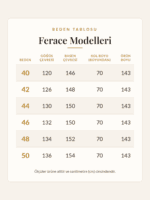 Ferace beden tablosu